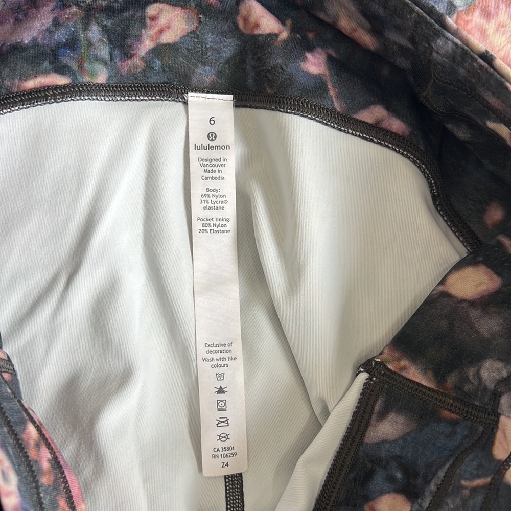 Lululemon Speed Up Tight Leggings Frosted Rose Multi Sz 6‎ - Picture 7 of 10
